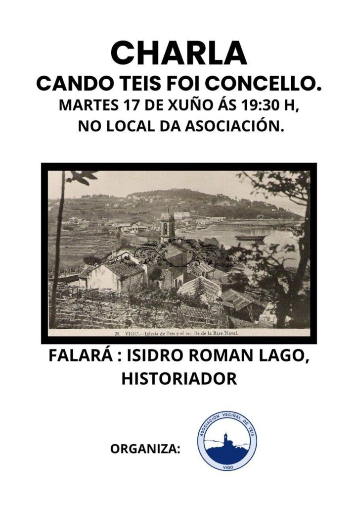 Cartel charla Cando Teis foi Concello